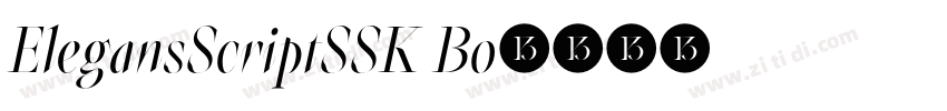 ElegansScriptSSK Bo字体转换